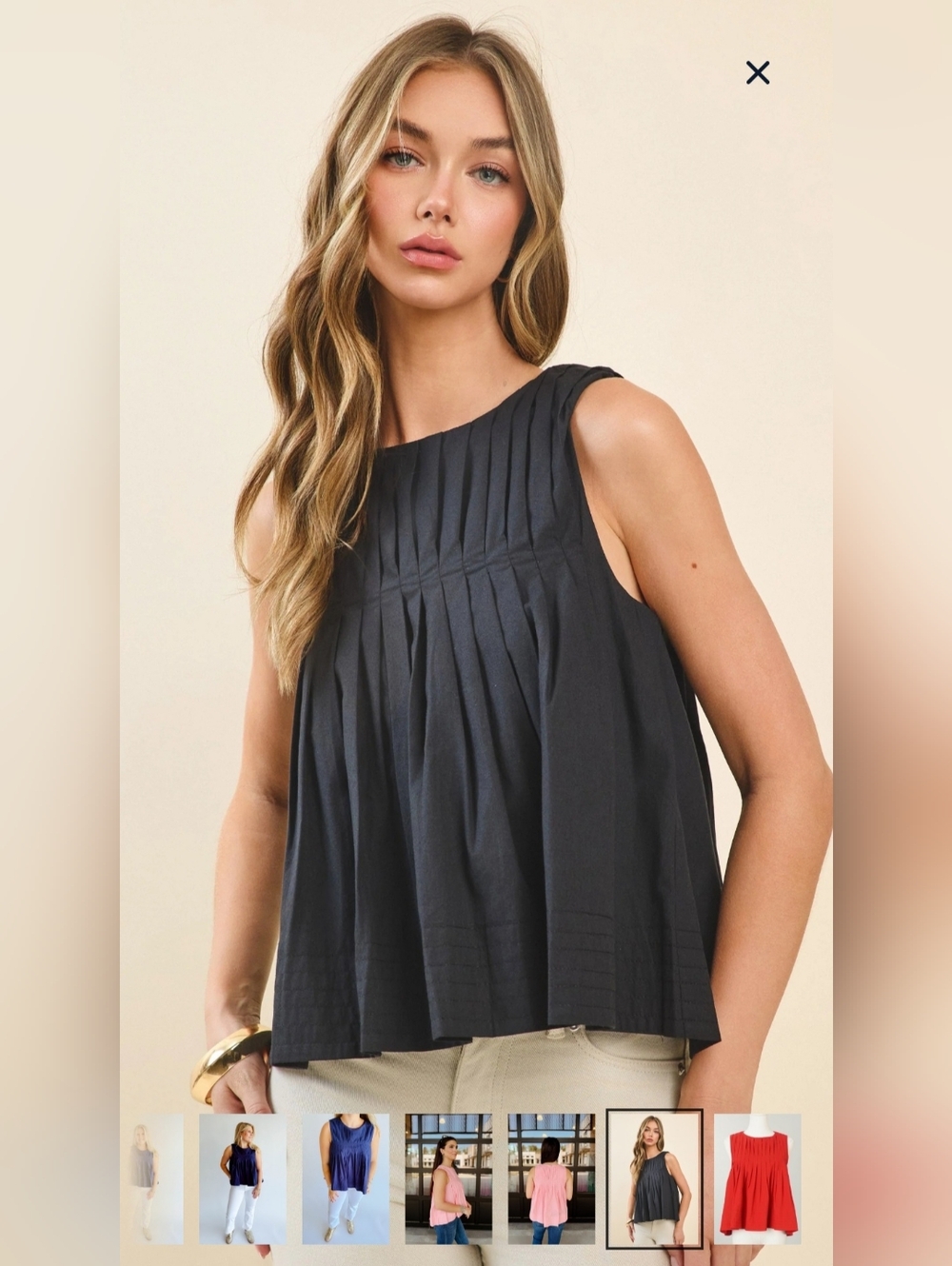 TCEC Lucy Pleated Top sz M